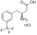 (S)-3-氨基-4-(3-三氟甲基苯基)丁酸 结构式