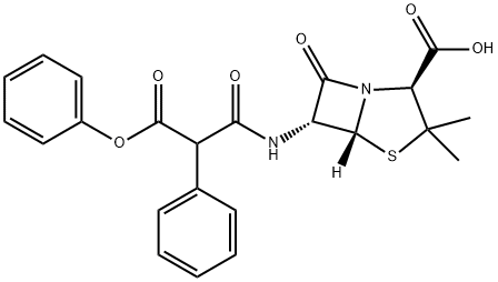 羧苄青霉素苯酯 结构式