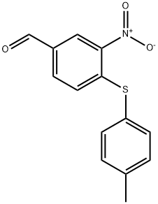 4-ó(4-甲基苯基)硫代-3-硝基苯甲醛 结构式