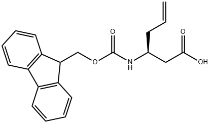 FMOC-(S)-3-氨基-5-己烯酸 结构式