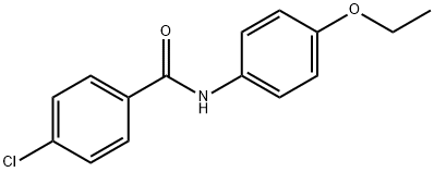 4-氯-N-(4-乙氧基苯基)苯甲酰胺 结构式