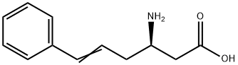(R)-3-氨基-6-苯基-5-己烯酸 结构式