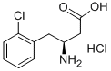(S)-3-氨基-4-(2-氯苯基)丁酸盐酸盐 结构式