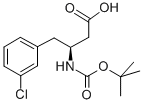 (S)-N-叔丁氧羰基-3-氨基-4-(3-氯苯基)丁酸 结构式