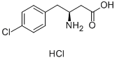(S)-3-氨基-4-(4-氯苯基)-丁酸盐酸盐 结构式