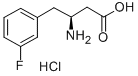 (S)-3-氨基-4-(3-氟苯基)-丁酸盐酸盐 结构式