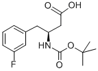 BOC-(S)-3-氨基-4-(3-氟苯基)-丁酸 结构式