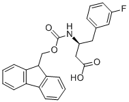 FMOC-(S)-3-氨基-4-(3-氟苯基)-丁酸 结构式