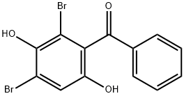 2,4-Dibromo-3,6-dihydroxybenzophenone 结构式