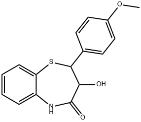 (2S,3S)-3-HYDROXY-2-(4-METHOXY-PHEN YL)-2,3-DIHYDRO-5H-BENZO[B][1,4]THI AZEPIN-4-ONE 结构式
