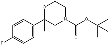 4-BOC-2-(4-FLUOROPHENYL)-2-METHYLMORPHOLINE 结构式