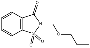 2-(Propoxymethoxy)-1,2-benzisothiazol-3(2H)-one 1,1-dioxide 结构式