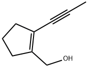 1-Cyclopentene-1-methanol, 2-(1-propynyl)- (9CI) 结构式