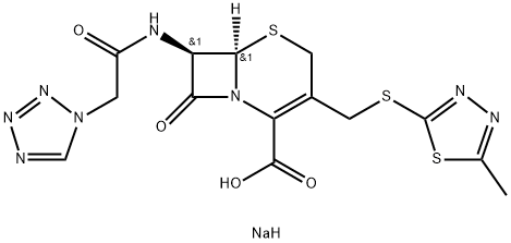 头孢唑林钠 结构式