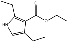 2,4-Diethyl-1H-pyrrole-3-carboxylic acid ethyl ester 结构式