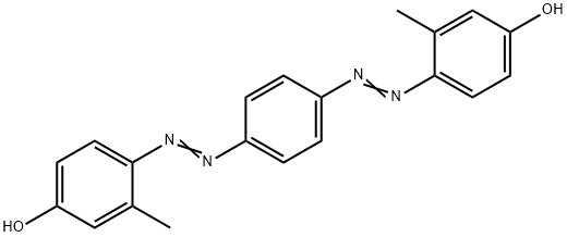 4,4'-[1,4-亚苯基二(偶氮)]二(3-甲基-苯酚) 结构式