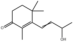 (7E,9ξ)-9-Hydroxy-5,7-megastigmadien-4-one 结构式