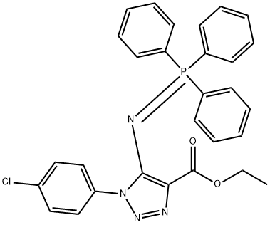 1-(4-Chlorophenyl)-5-[(triphenylphosphoranylidene)amino]-1H<br>-1,2,3-triazole-4-carboxylic acid ethyl ester 结构式