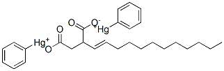 双(苯基汞)十二烯基丁二酸盐 结构式