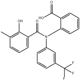 Benzoic  acid,  2-[(2-hydroxy-3-methylbenzoyl)[3-(trifluoromethyl)phenyl]amino]- 结构式