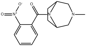 3-Methyl-8-(o-nitrobenzoyl)-3,8-diazabicyclo[3.2.1]octane 结构式