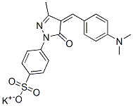 4-[4-[[4-(二甲基氨基)苯基]亚甲基]-4,5-二氢-3-甲基-5-氧代-1H-吡唑-1-基]苯磺酸钾 结构式