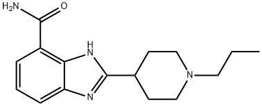 2-(1-丙基-4-哌啶基)-1H-苯并咪唑-4-甲酰胺 结构式