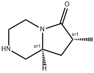 Pyrrolo[1,2-a]pyrazin-6(2H)-one, hexahydro-7-methyl-, (7R,8aS)-rel- (9CI) 结构式