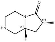 Pyrrolo[1,2-a]pyrazin-6(2H)-one, hexahydro-7-methyl-, (7R,8aR)-rel- (9CI) 结构式