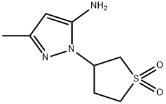 1-(1,1-DIOXIDOTETRAHYDROTHIEN-3-YL)-3-METHYL-1H-PYRAZOL-5-AMINE 结构式