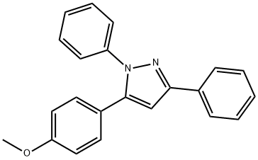 1,3-DIPHENYL-5-(4-METHOXYPHENYL)-1H-PYRAZOLE 结构式