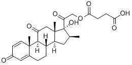甲泼尼松半琥珀酸酯 结构式