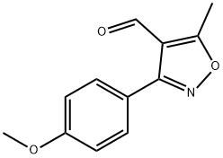 3-(4-甲氧苯基)-5-甲基异噁唑-4-甲醛 结构式
