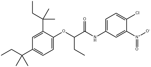 4'-chloro-2-(2,4-di-tert-pentylphenoxy)-3'-nitrobutyranilide 结构式