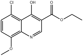 5-Chloro-4-hydroxy-8-methoxyquinoline-3-carboxylic acid ethyl ester 结构式