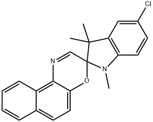 5-氯-1,3-二氢-1,3,3-三甲基螺[2H-吲哚-2,3′-(3H)萘并[2,1-B](1,4)嗪] 结构式