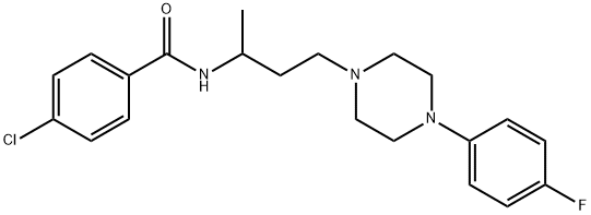 p-Chloro-N-[3-[4-(p-fluorophenyl)-1-piperazinyl]-1-methylpropyl]benzamide 结构式