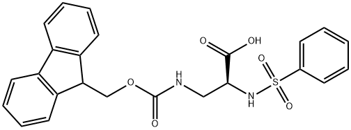 (S)-FMOC-3-AMINO-2-(PHENYLSULFONYLAMINO)-PROPIONIC ACID 结构式