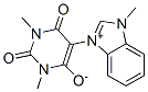 1,2,3,4-Tetrahydro-1,3-dimethyl-5-[(1-methyl-1H-benzimidazol-3-ium)-3-yl]-2,4-dioxopyrimidine-6-olate 结构式