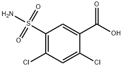 2,4-二氯-5-磺酰胺基苯甲酸 结构式