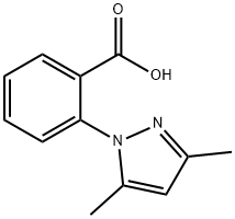 2-(3,5-二甲基-1H-吡唑-1-基)苯甲酸 结构式