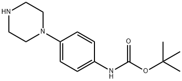 1-(4-BOC-氨基-苯基)-哌嗪 结构式