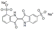 disodium 2-(1,3-dihydro-3-oxo-7-sulphonato-2H-indol-2-ylidene)-3-oxoindoline-5-sulphonate 结构式