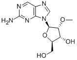 2-AMINO-9-(2-O-METHYL-BETA-D-RIBOFURANOSYL)PURINE 结构式