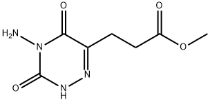 1,2,4-Triazine-6-propanoic acid, 4-amino-2,3,4,5-tetrahydro-3,5-dioxo-, methyl ester (9CI) 结构式