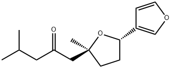 (-)-4-Methyl-1-[(2S,5S)-tetrahydro-5-(3-furyl)-2-methylfuran-2-yl]-2-pentanone 结构式