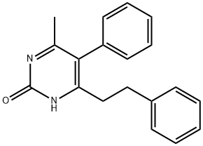 2-Hydroxy-4-methyl-5-phenyl-6-phenethylpyrimidine 结构式