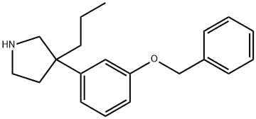 3-[m-(Benzyloxy)phenyl]-3-propylpyrrolidine 结构式