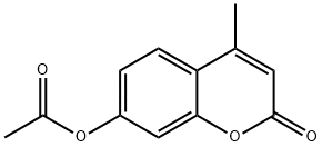 7-乙酰氧基-4-甲基香豆素 结构式