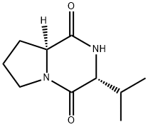 (3R,8AS)-六氢-3-异丙基吡咯并[1,2-A]吡嗪-1,4-二酮 结构式